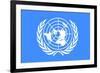 United Nations Flag-null-Framed Art Print