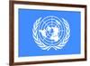 United Nations Flag-null-Framed Art Print