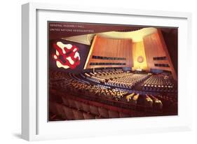 United Nations General Assembly Hall, New York City-null-Framed Art Print