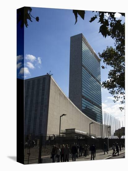 United Nations Headquarters Building, Manhattan, New York City, New York, USA-Amanda Hall-Stretched Canvas