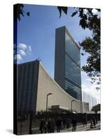 United Nations Headquarters Building, Manhattan, New York City, New York, USA-Amanda Hall-Stretched Canvas