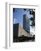 United Nations Headquarters Building, Manhattan, New York City, New York, USA-Amanda Hall-Framed Photographic Print