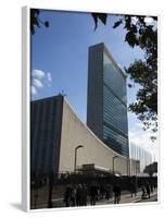 United Nations Headquarters Building, Manhattan, New York City, New York, USA-Amanda Hall-Framed Photographic Print