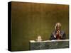 United Nations Secretary General Kofi Annan Listens to Statements Made by Members-Julie Jacobson-Stretched Canvas