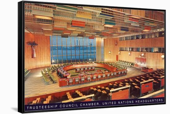 United Nations Trusteeship Council Chamber, New York City-null-Framed Stretched Canvas