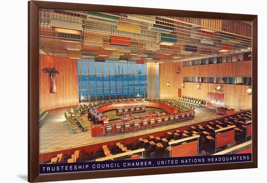 United Nations Trusteeship Council Chamber, New York City-null-Framed Art Print