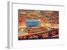 United Nations Trusteeship Council Chamber, New York City-null-Framed Art Print