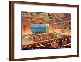 United Nations Trusteeship Council Chamber, New York City-null-Framed Art Print