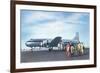 United Passengers Deplaning-null-Framed Art Print