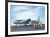 United Passengers Deplaning-null-Framed Art Print