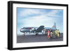 United Passengers Deplaning-null-Framed Art Print