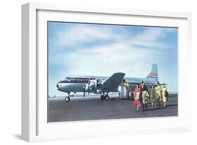 United Passengers Deplaning-null-Framed Art Print