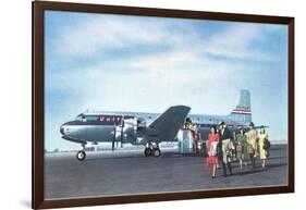 United Passengers Deplaning-null-Framed Art Print