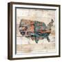 United Route-Jace Grey-Framed Art Print