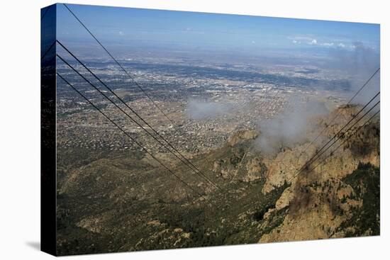 United States. Albuquerque. Panorama with Sandia Mountains from the Cable Car-null-Stretched Canvas