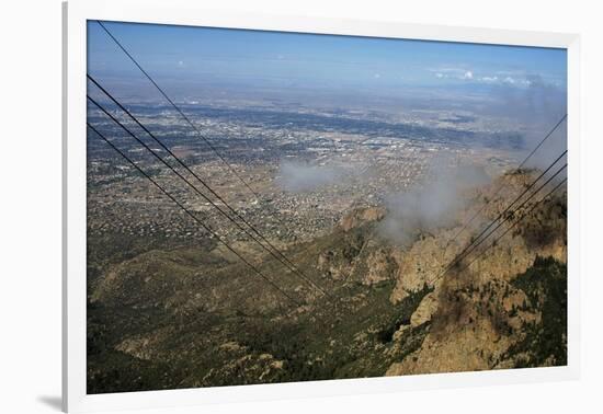 United States. Albuquerque. Panorama with Sandia Mountains from the Cable Car-null-Framed Giclee Print