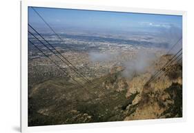 United States. Albuquerque. Panorama with Sandia Mountains from the Cable Car-null-Framed Giclee Print