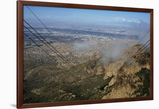 United States. Albuquerque. Panorama with Sandia Mountains from the Cable Car-null-Framed Giclee Print