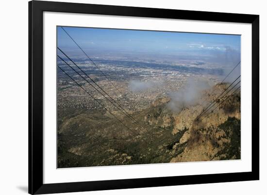 United States. Albuquerque. Panorama with Sandia Mountains from the Cable Car-null-Framed Giclee Print