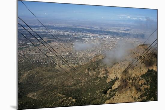 United States. Albuquerque. Panorama with Sandia Mountains from the Cable Car-null-Mounted Giclee Print