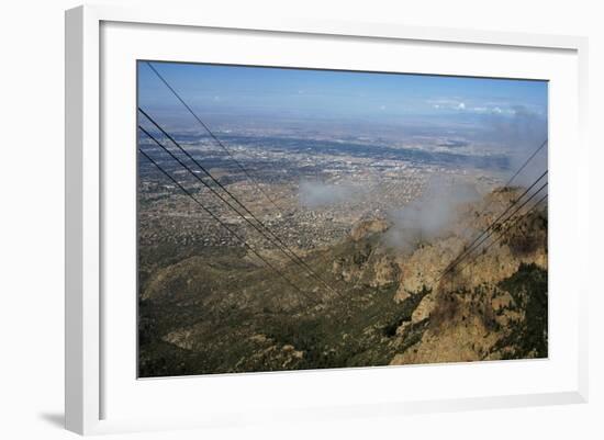 United States. Albuquerque. Panorama with Sandia Mountains from the Cable Car-null-Framed Giclee Print