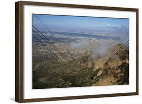 United States. Albuquerque. Panorama with Sandia Mountains from the Cable Car-null-Framed Giclee Print