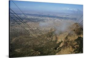 United States. Albuquerque. Panorama with Sandia Mountains from the Cable Car-null-Stretched Canvas