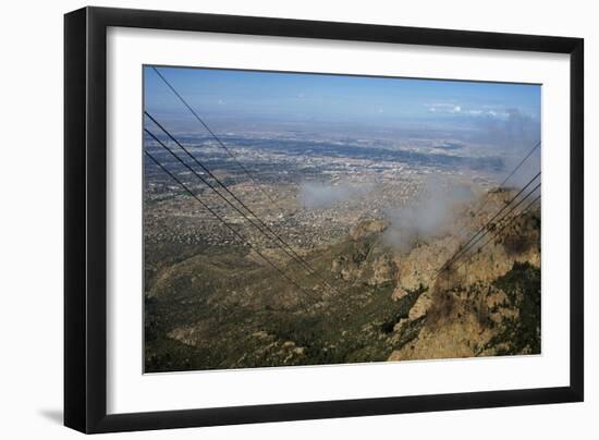 United States. Albuquerque. Panorama with Sandia Mountains from the Cable Car-null-Framed Giclee Print