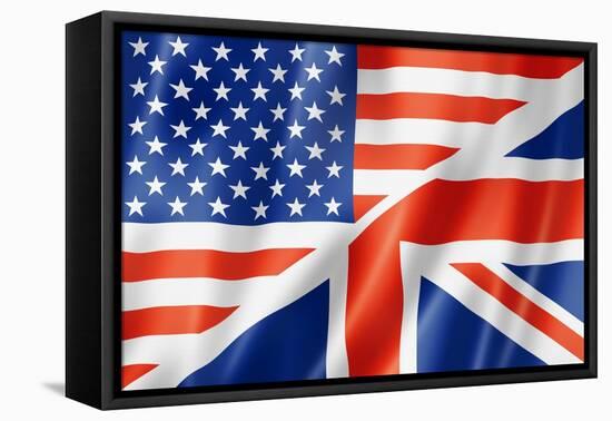 United States And British Flag-daboost-Framed Stretched Canvas
