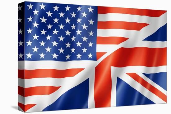 United States And British Flag-daboost-Stretched Canvas