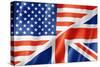 United States And British Flag-daboost-Stretched Canvas