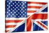 United States And British Flag-daboost-Stretched Canvas