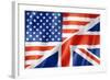 United States And British Flag-daboost-Framed Art Print