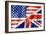 United States And British Flag-daboost-Framed Art Print