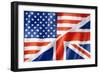 United States And British Flag-daboost-Framed Art Print