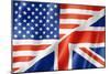 United States And British Flag-daboost-Mounted Art Print