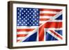 United States And British Flag-daboost-Framed Premium Giclee Print