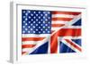 United States And British Flag-daboost-Framed Premium Giclee Print