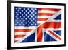 United States And British Flag-daboost-Framed Art Print