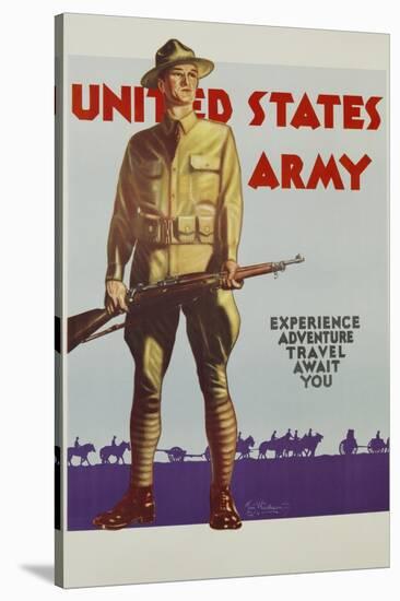 United States Army Poster-Tom Woodburn-Stretched Canvas