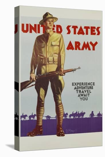 United States Army Poster-Tom Woodburn-Stretched Canvas