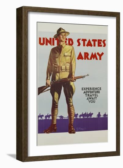 United States Army Poster-Tom Woodburn-Framed Giclee Print