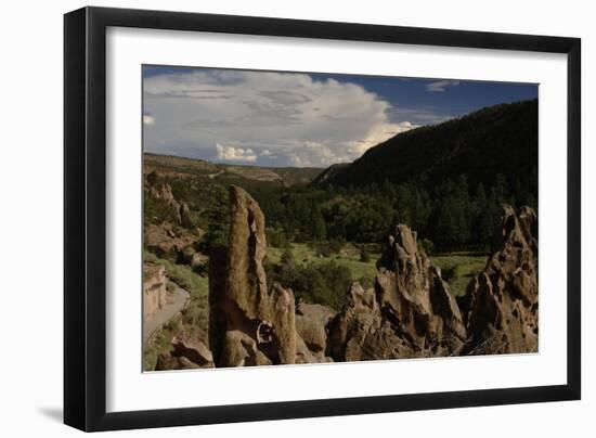 United States. Bandelier National Monument, Tyuonyi, Pueblo Indian Settlement-null-Framed Giclee Print