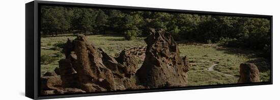 United States. Bandelier National Monument, Tyuonyi, Pueblo Indian Settlement-null-Framed Stretched Canvas