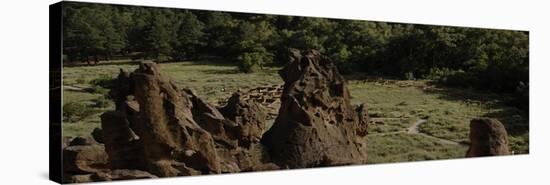 United States. Bandelier National Monument, Tyuonyi, Pueblo Indian Settlement-null-Stretched Canvas