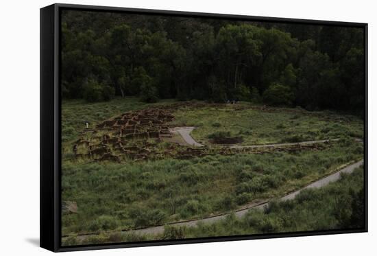 United States. Bandelier National Monument, Tyuonyi, Pueblo Indian Settlement-null-Framed Stretched Canvas