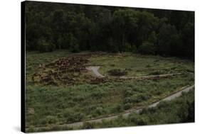 United States. Bandelier National Monument, Tyuonyi, Pueblo Indian Settlement-null-Stretched Canvas