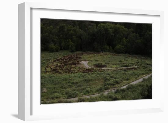 United States. Bandelier National Monument, Tyuonyi, Pueblo Indian Settlement-null-Framed Giclee Print