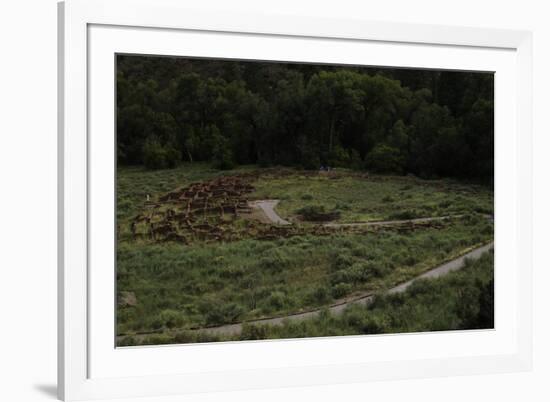 United States. Bandelier National Monument, Tyuonyi, Pueblo Indian Settlement-null-Framed Giclee Print