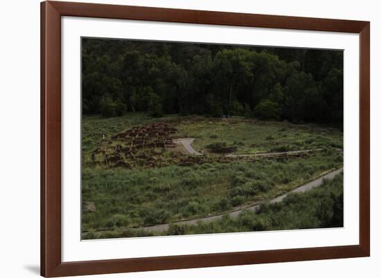 United States. Bandelier National Monument, Tyuonyi, Pueblo Indian Settlement-null-Framed Giclee Print